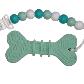 Puppy Variety Silicone Teether Chewing Toy Pacifier Clip