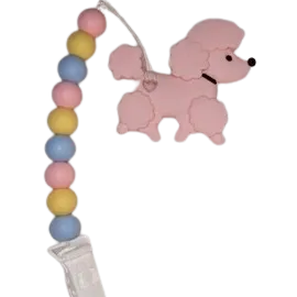 Puppy Variety Silicone Teether Chewing Toy Pacifier Clip