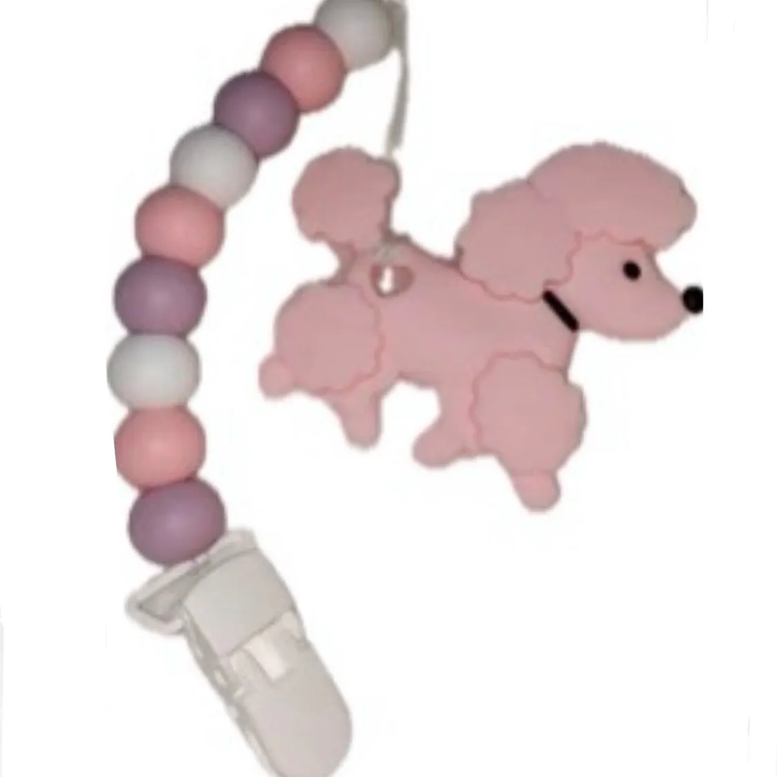 Puppy Variety Silicone Teether Chewing Toy Pacifier Clip