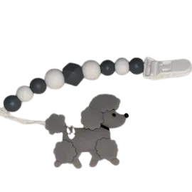 Puppy Variety Silicone Teether Chewing Toy Pacifier Clip