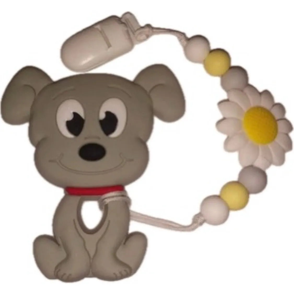 Puppy Variety Silicone Teether Chewing Toy Pacifier Clip