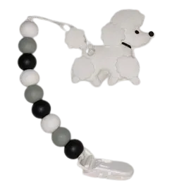 Puppy Variety Silicone Teether Chewing Toy Pacifier Clip