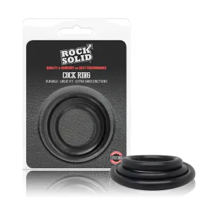Rock Solid Tri-Pack Rubber Gasket (1.25in. 1.5in. 2in) Black