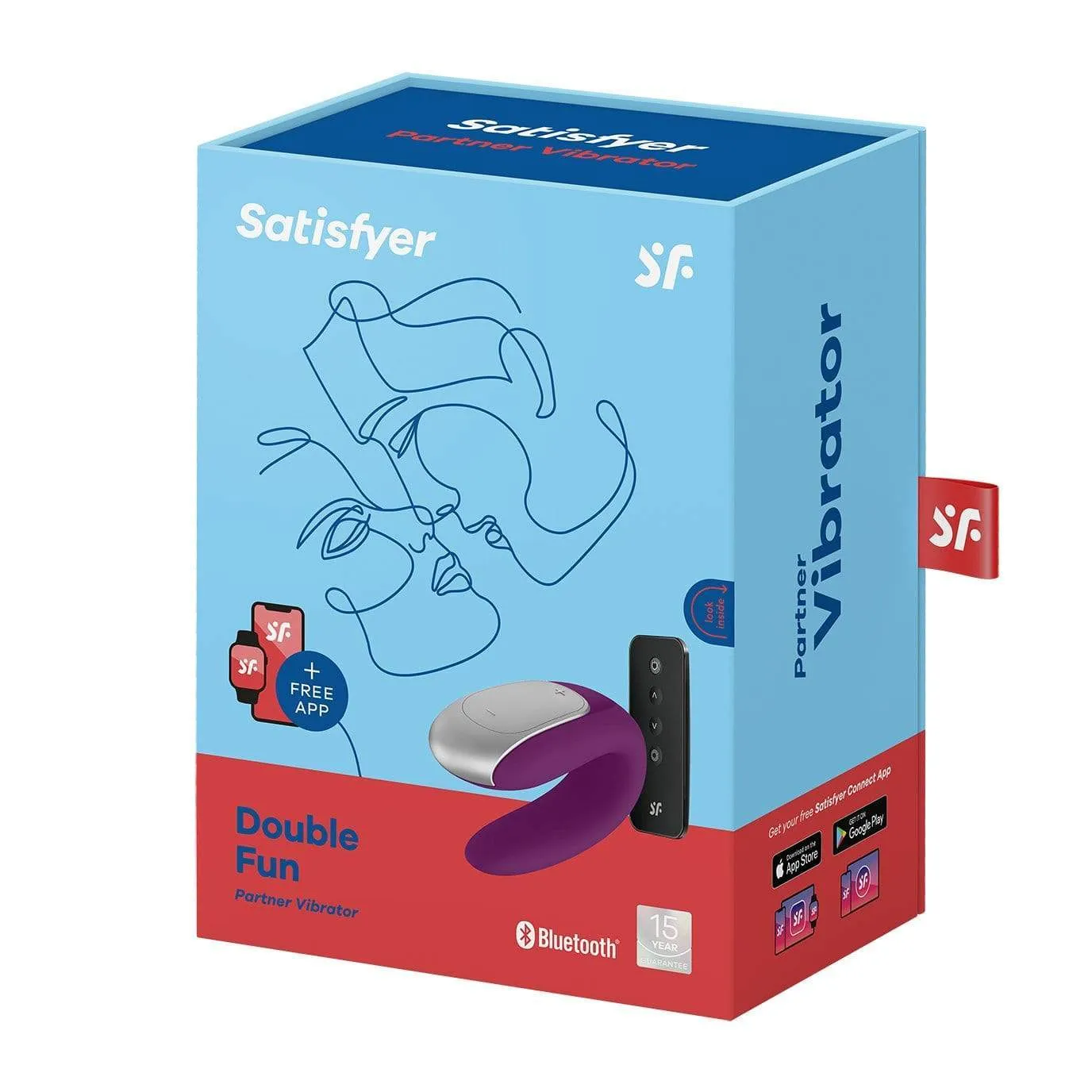 Satisfyer - Double Fun App-Controlled Couple's Vibrator with Remote Control