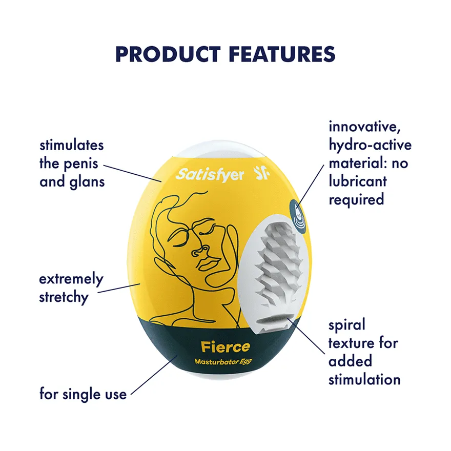 Satisfyer - Fierce Masturbator Egg (Yellow)