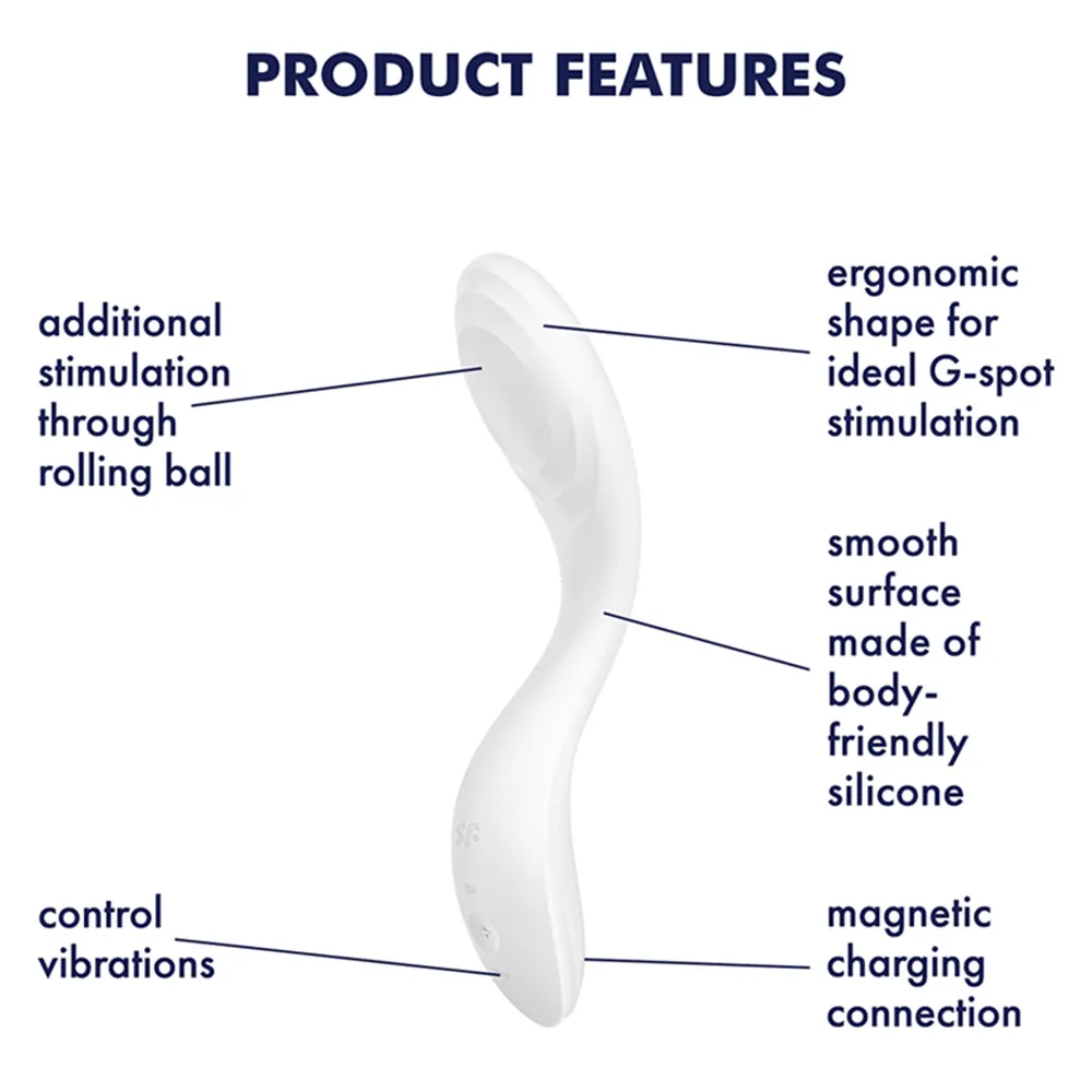 Satisfyer Rrrolling Pleasure G Spot Vibrator Rolling Bead Stimulator White