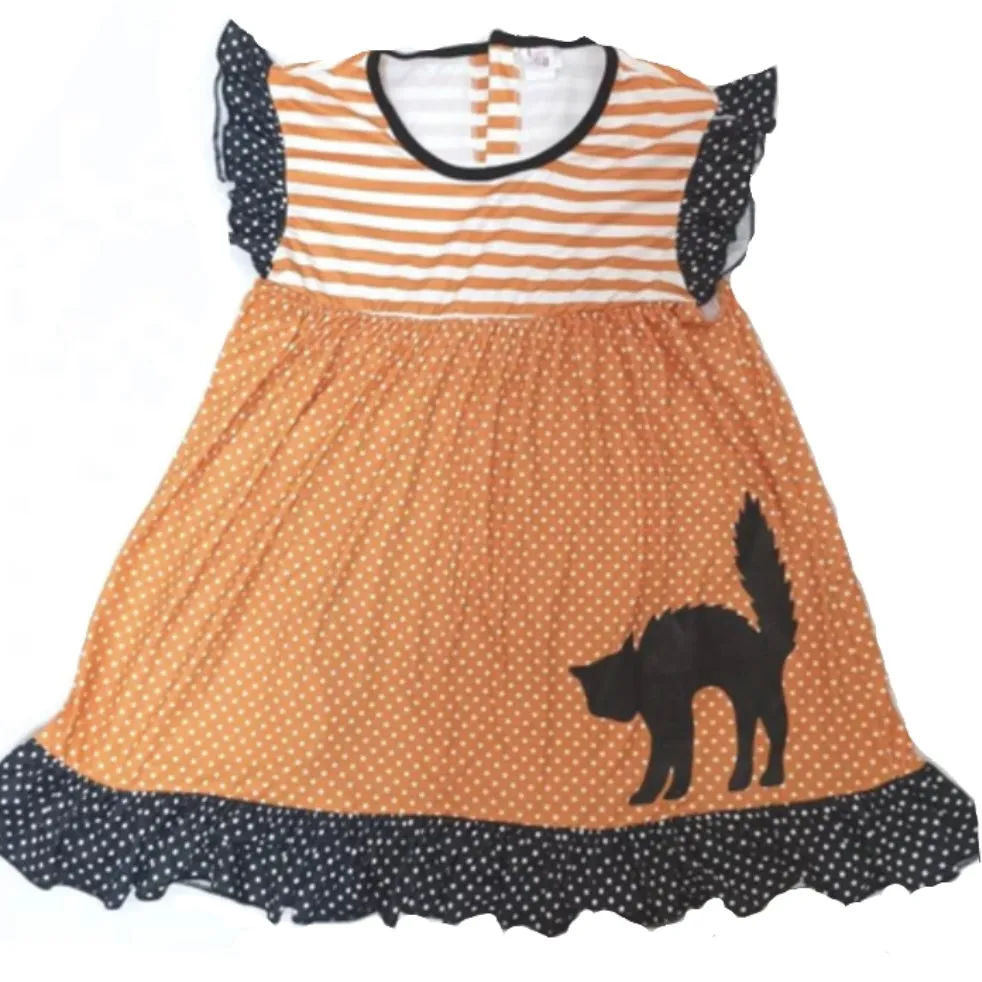 Spooky Kitty Ruffle Dress
