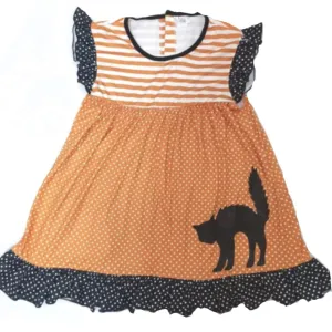 Spooky Kitty Ruffle Dress