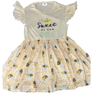 Sweet As Can Bee Ruffle Sleeve Dress