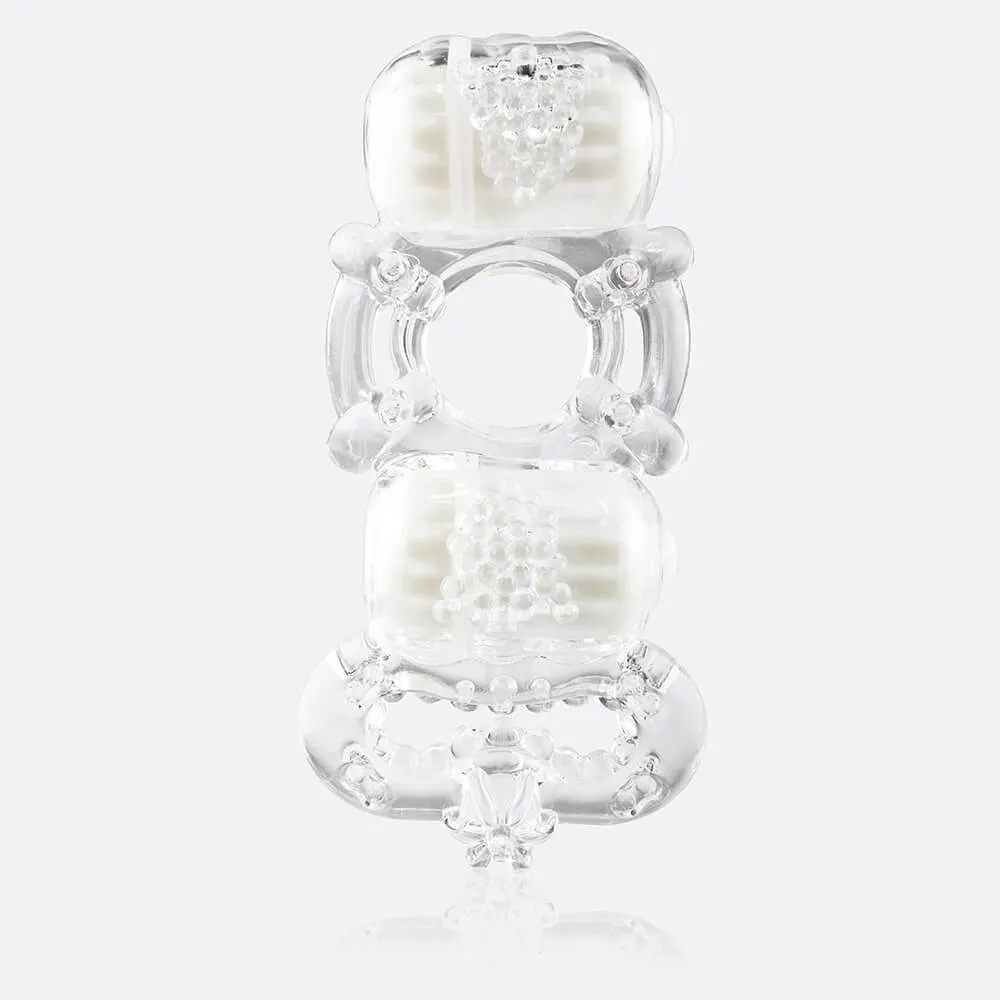 TheScreamingO - Tri O Triple Pleasure Cock Ring (Clear)