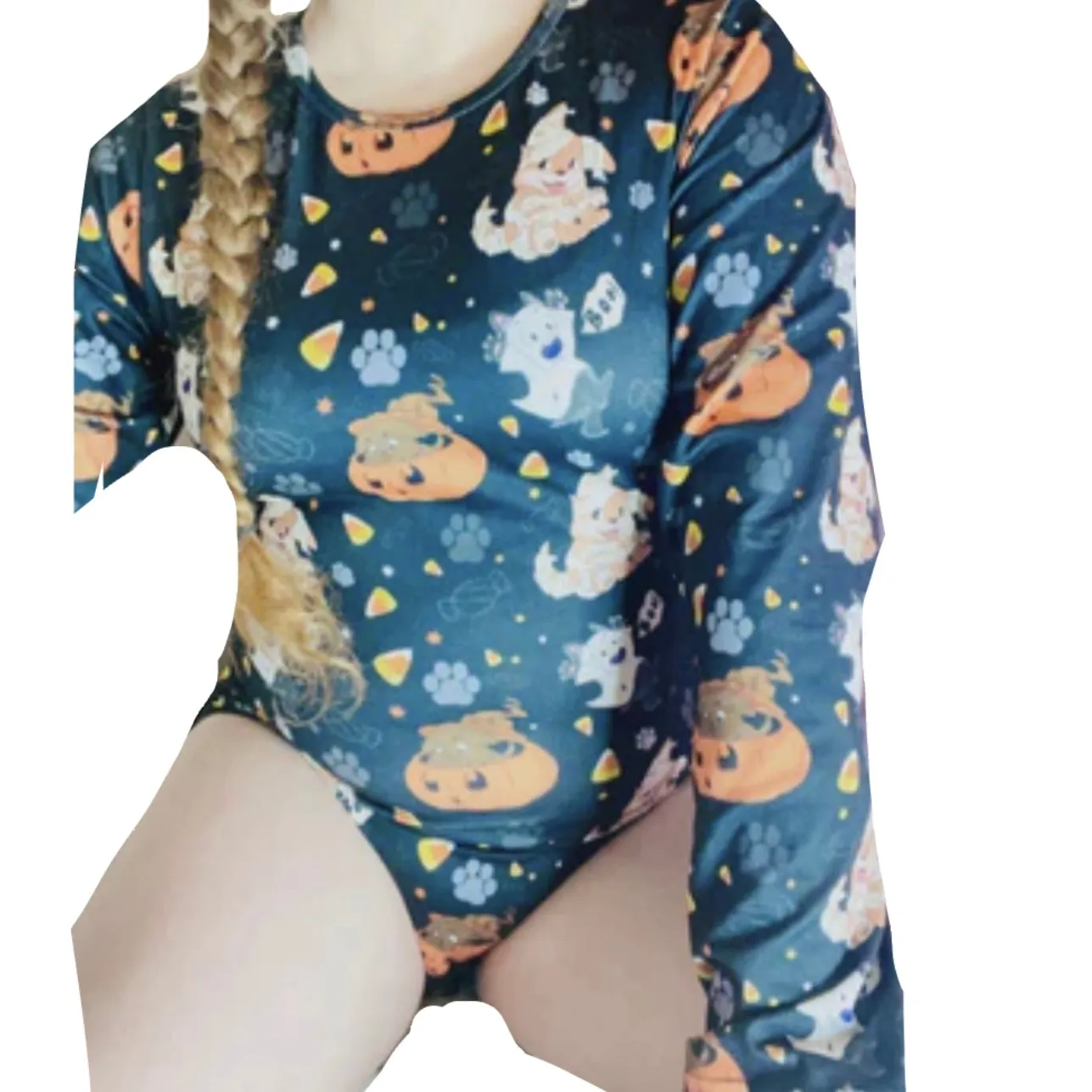Trick & Treat Kitty Puppy Bodysuit