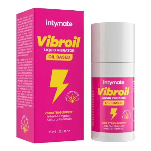 Ulei intim INTYMATE Vibroil - Liquid Vibrator. cu efect de furnicături. pentru stimularea clitorisului și orgasm intens. 15 ml