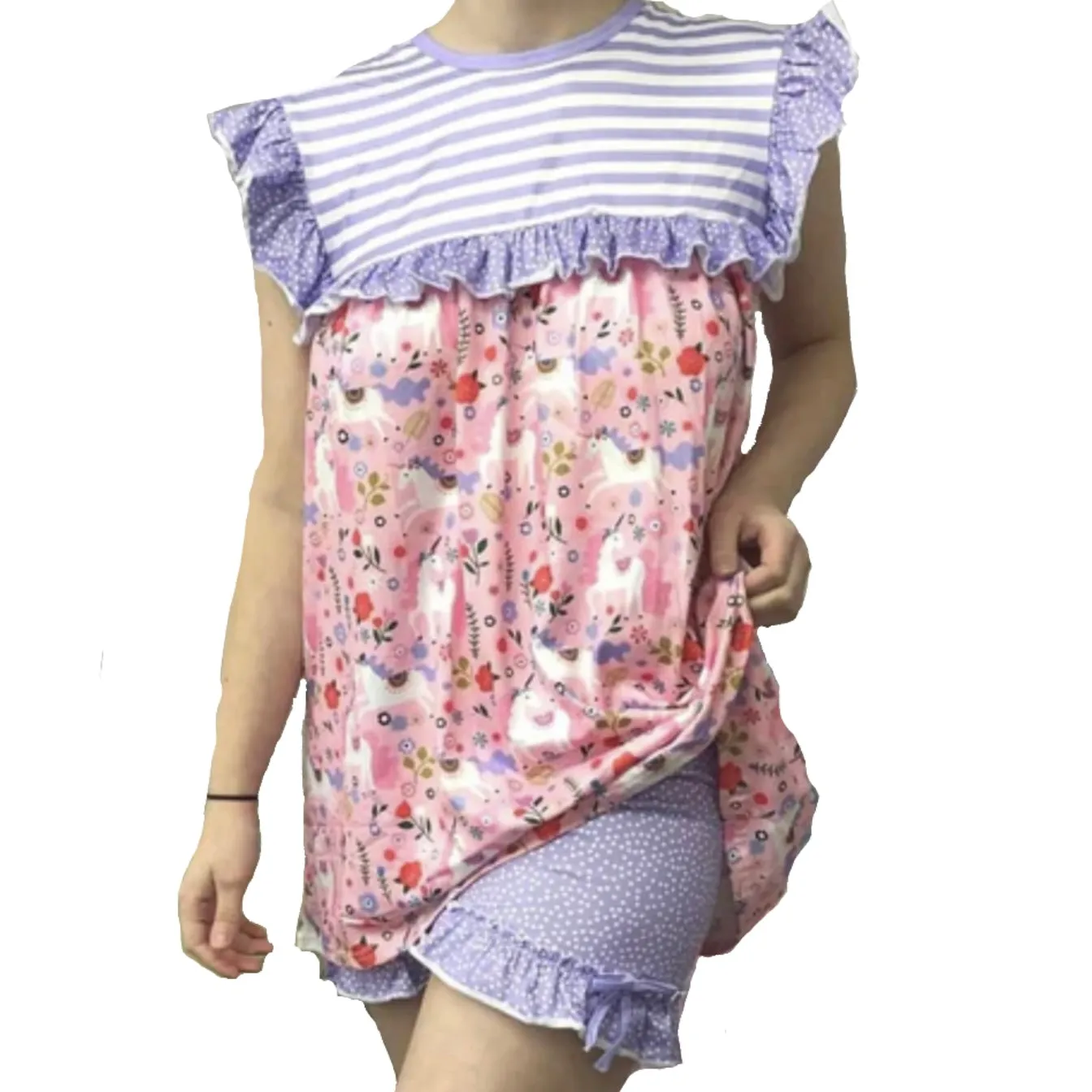 Unicorns Ruffle Sleeve Dress