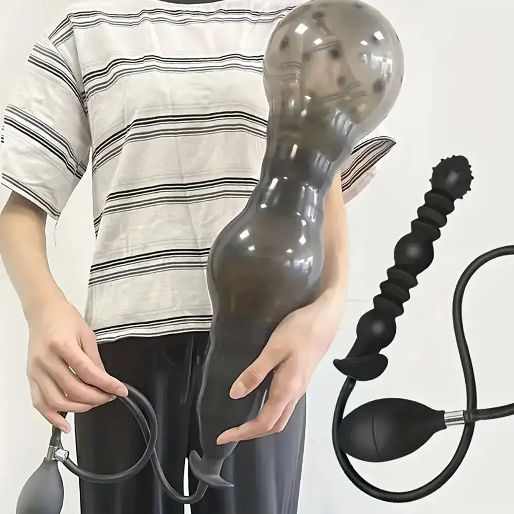 Valve Stretch Silicone Inflatable Anal Plug Adjustable Anal Balloon Pump