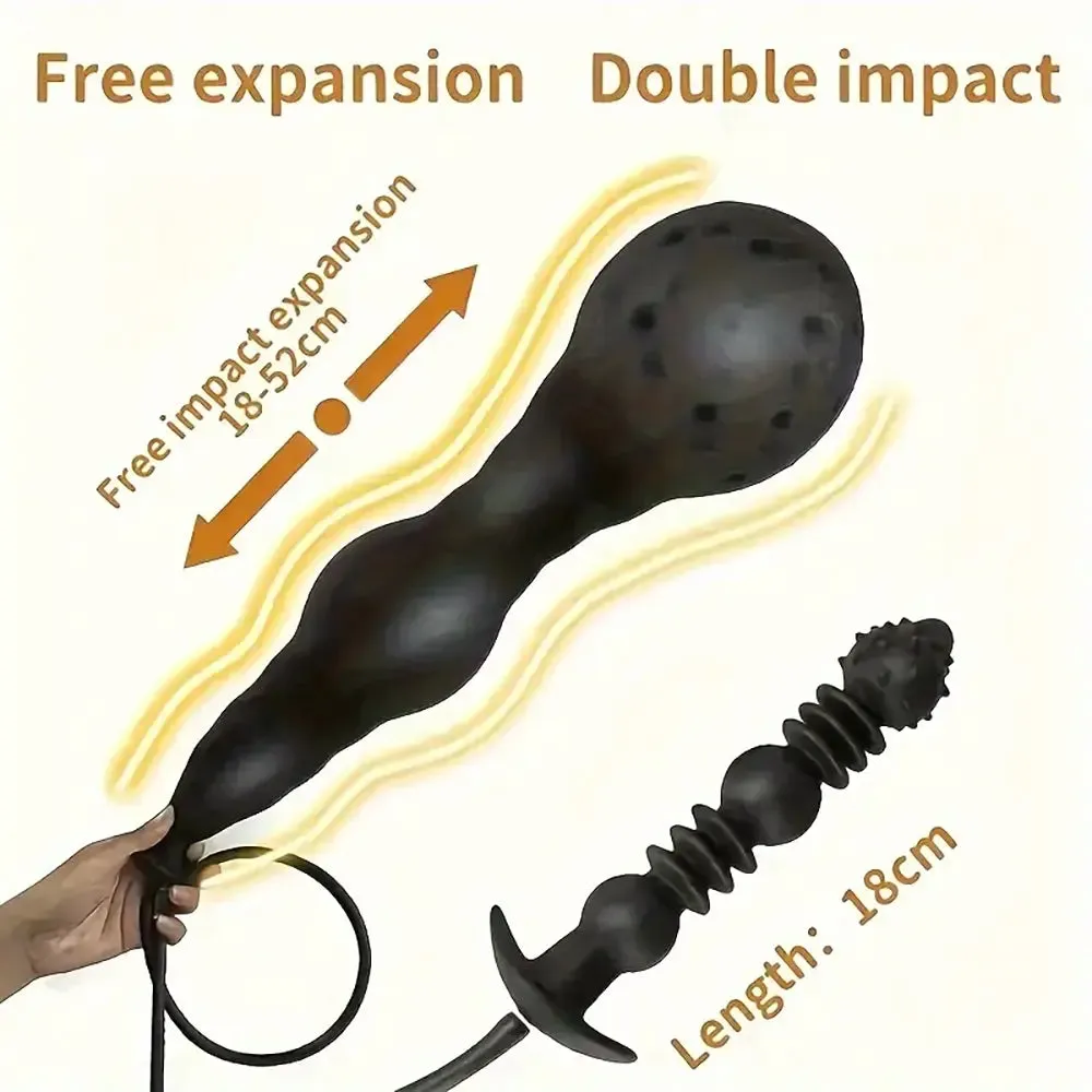 Valve Stretch Silicone Inflatable Anal Plug Adjustable Anal Balloon Pump