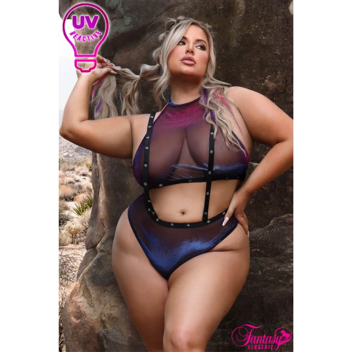 Vibes Star Dust Top & Bottoms by Fantasy Lingerie