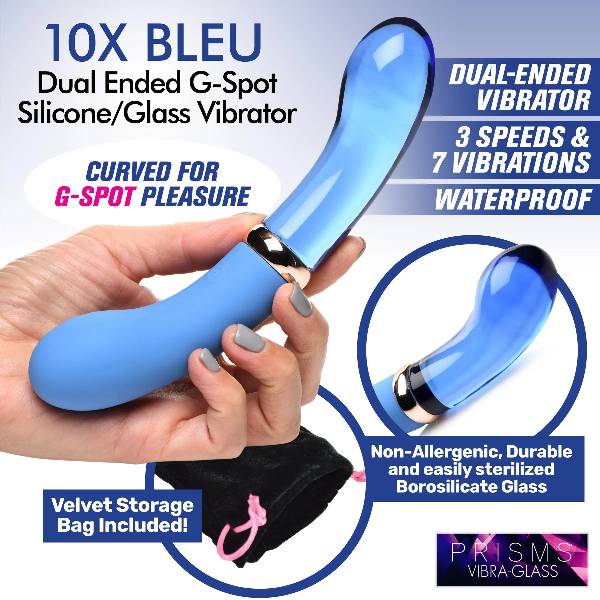 Vibra-Glass Dual Ended G-Spot Vibrator