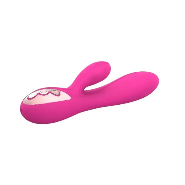 Vibrator rabbit TOYZ4LOVERS Elegance Restless Boy. pentru clitoris și punctul G. cu vibrații multiple. 18.5 cm. roz