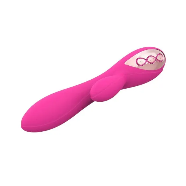 Vibrator rabbit TOYZ4LOVERS Elegance Restless Boy. pentru clitoris și punctul G. cu vibrații multiple. 18.5 cm. roz