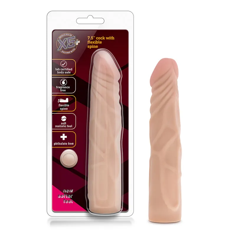 X5 Plus Realistic 7.5 in. Posable Dildo Beige
